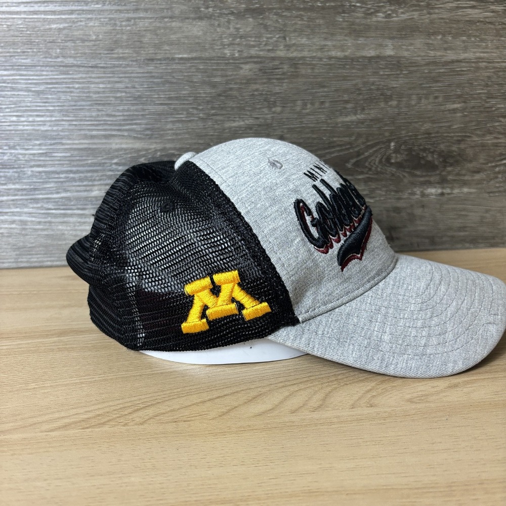 Minnesota Golden Gophers Hat Cap Snap Back Gray Black NCAA Football Trucker Mens - Picture 6 of 10